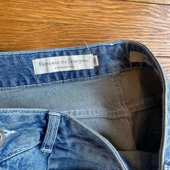 Pilcro Patchwork Denim Midi Skirt 6 NWT - Picture 5 of 11